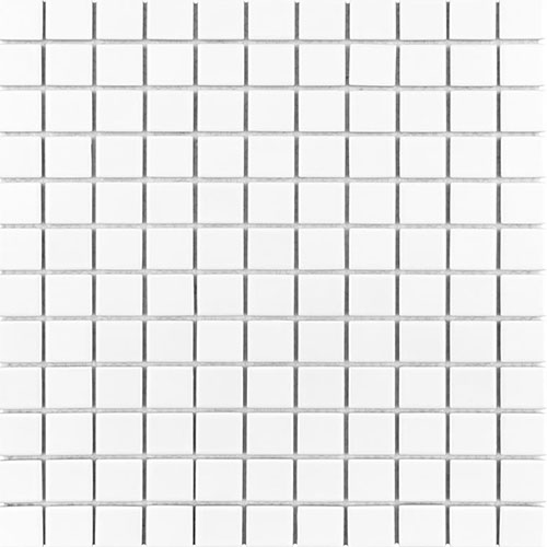Metro Square Matte White Porcelain Mosaic Tile