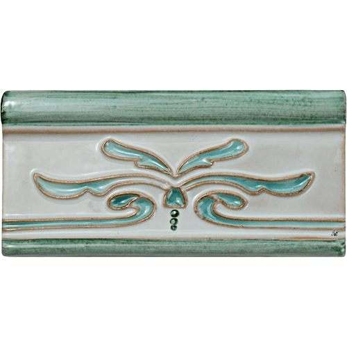 Novecento Cenefa Evoli Aguamarina Ceramic Trim Tile