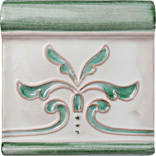 Novecento Friso Evoli Aguamarina Ceramic Trim Tile