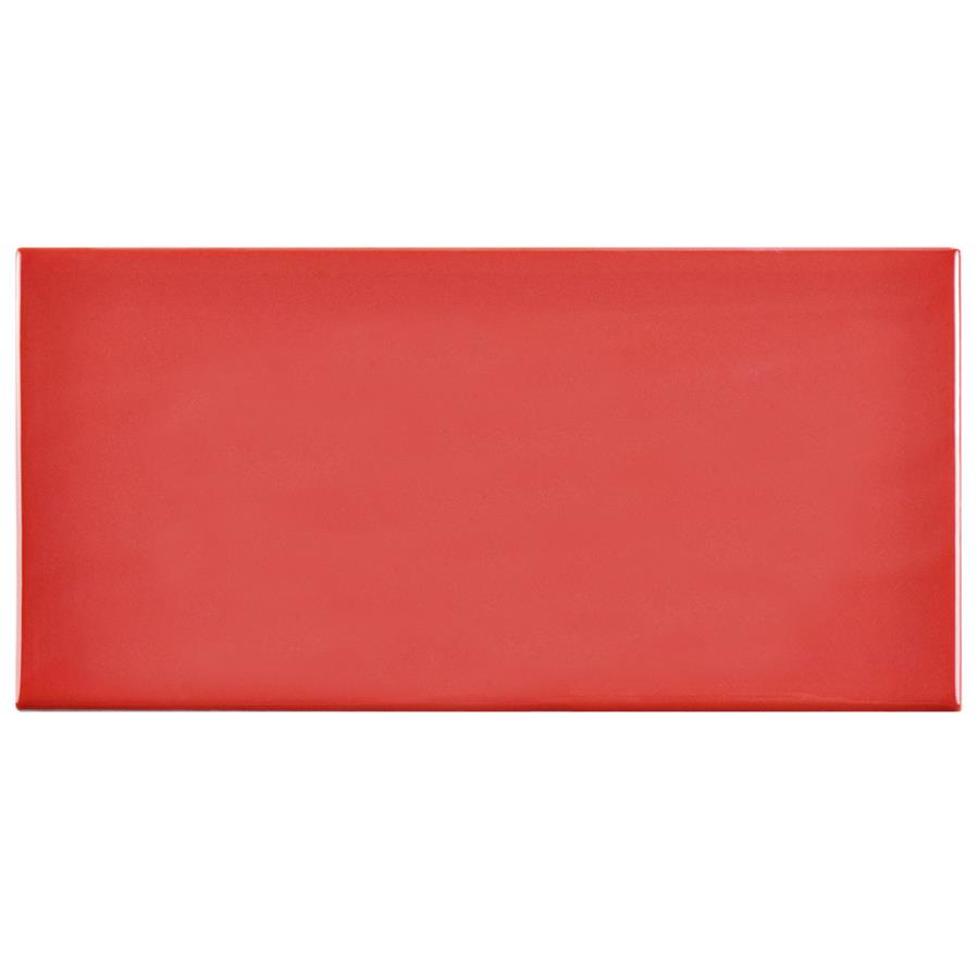 Ceramic Tile in Slope Subway Glossy Apple Red colorway