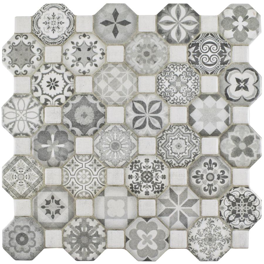 Ceramic Tile in Grey colorway