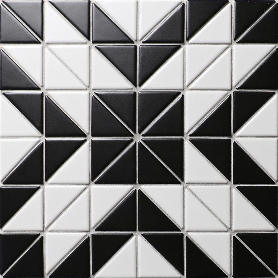 Porcelain Tile in Rue White And Black colorway