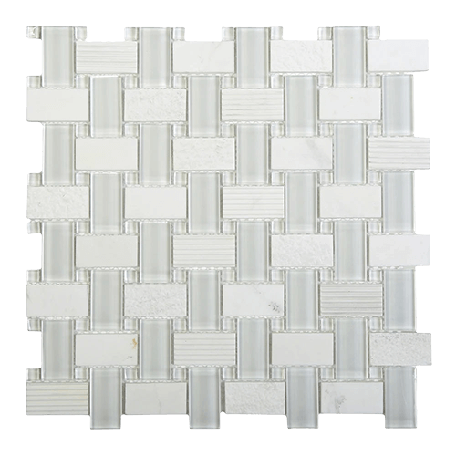 Essence White Glass/Stone Tile