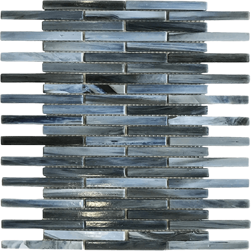 Stained Glass Blue Subway Glass Tile