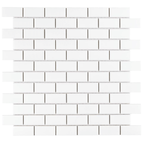 Metro Subway Matte White 11-3/4" x 11-3/4" Porcelain Mos