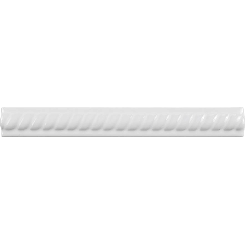 Trenza Rope Pencil Blanco Ceramic Moldura Trim Tile