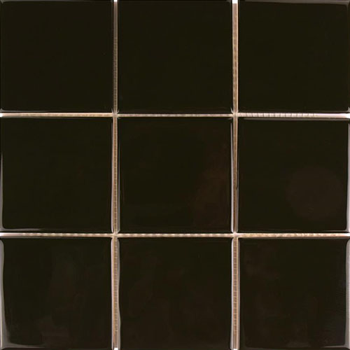 Twist Square Black Olive Ceramic Mosaic Tile