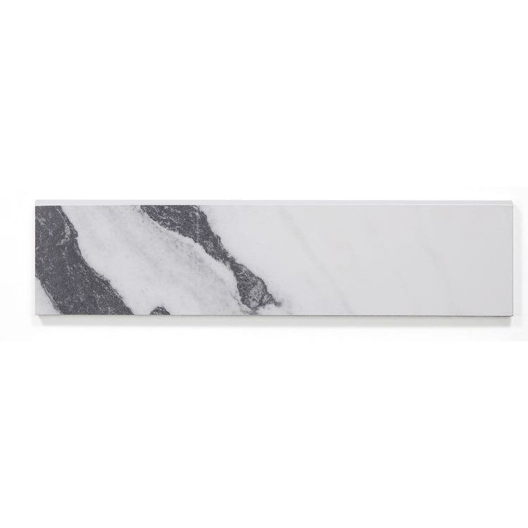 Panda White Polished Bullnose 3 x 12 Porcelain Trims