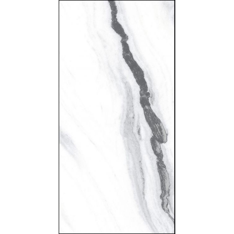 Panda White Polished 12 x 24 Porcelain Tile