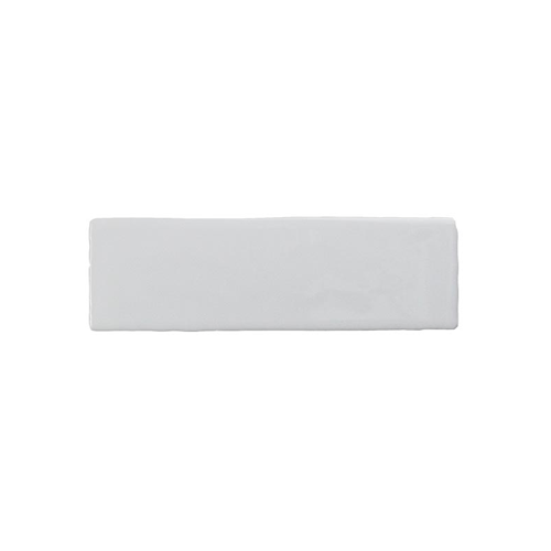 Handmade 2.5x8 Ceramic Tile in White Colorway