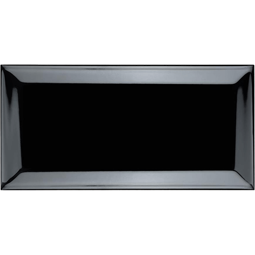 Ceramic Tile in Heights Beveled Glossy Black Collection
