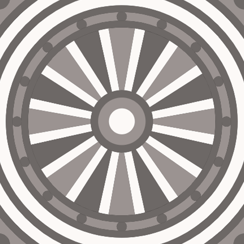 8x8 Cement tile in Ferris Wheel Grey colorway