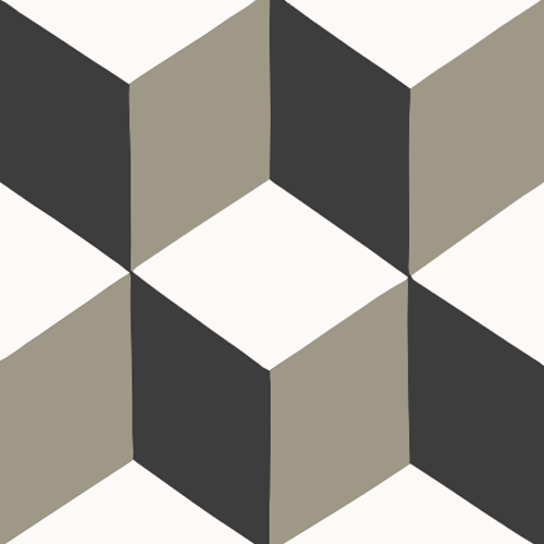 8x8 Geometric Cement tile in Dimensions colorway