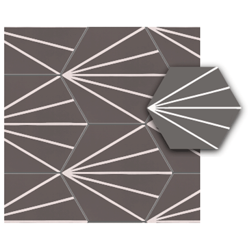 8x8 Cement tile in Estrella I colorway