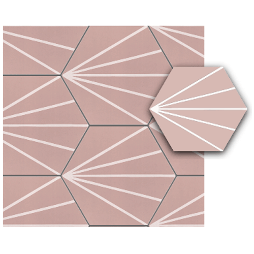 8x8 Cement tile in Estrella III colorway