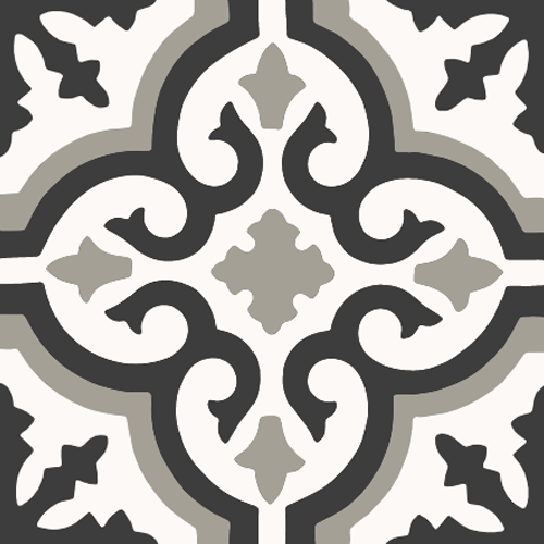 8x8 Cement tile in Floresca Classico colorway