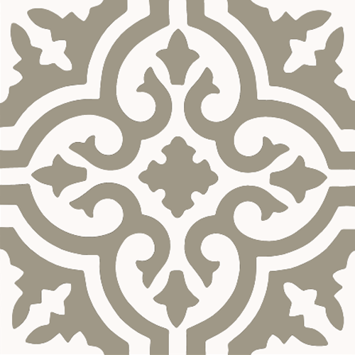 8x8 Cement tile in Floresca I colorway