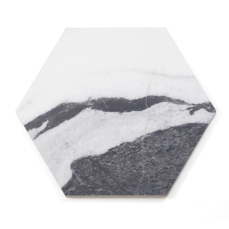 Panda White Matte Hexagon 8 x 9 Porcelain Tile