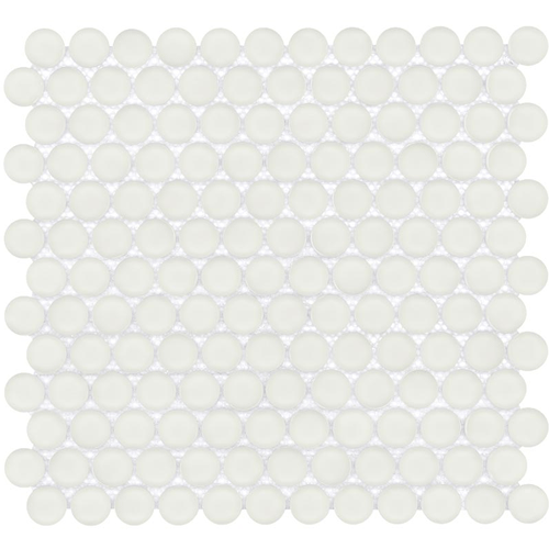 Dots glass mosaic tile in Alabastro colorway