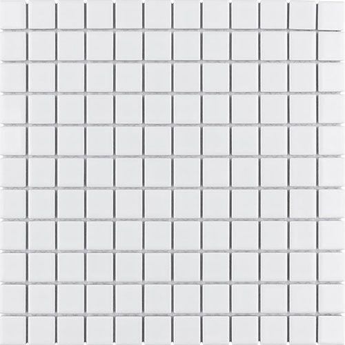 Metro Square Glossy White Porcelain Mosaic Tile