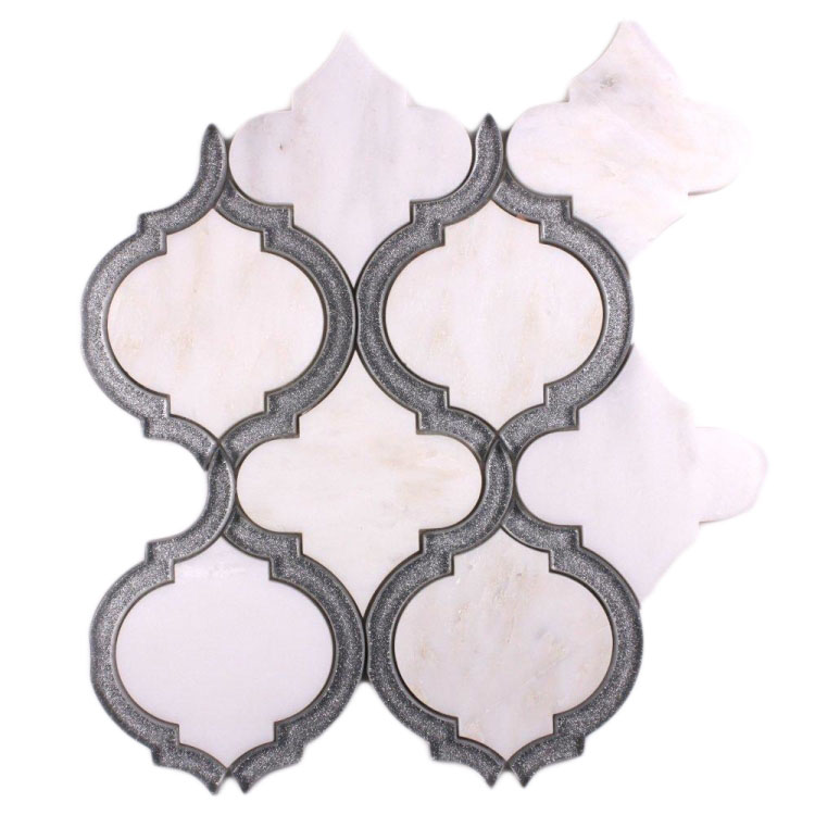 Alice Silver White 9.75 x 11.75 Mosaic Tile