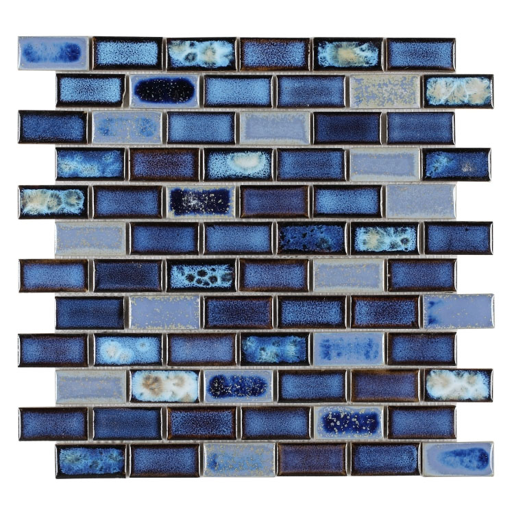 Brick Royal Blue 11.75 x 11.75 Mosaic Tile