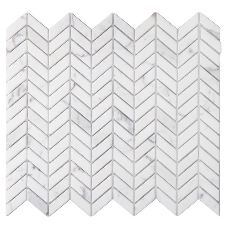 ELY-Chevron-Petite-Calacatta-10-75x12-25 Chevron Petite Calacatta 10.75 x 12.25 Mosaic Tile