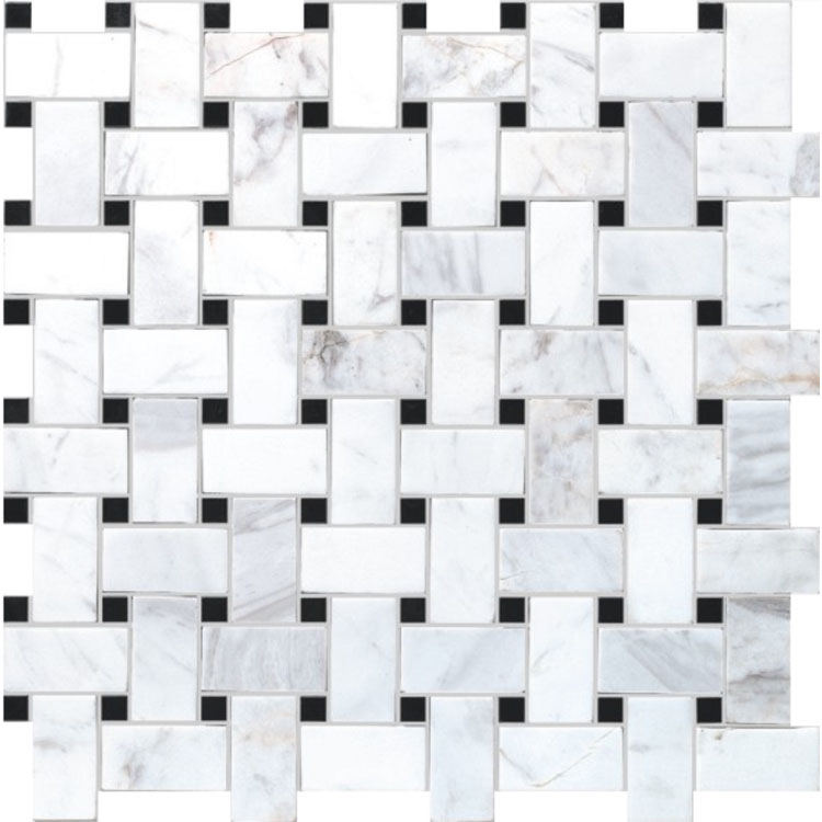 Cross Black 12 x 12 Mosaic Tile