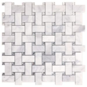 Cross Crystal Carrara 12 x 12 Mosaic Tile