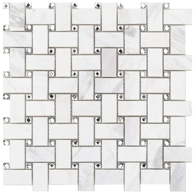 Cross White 12 x 12 Mosaic Tile