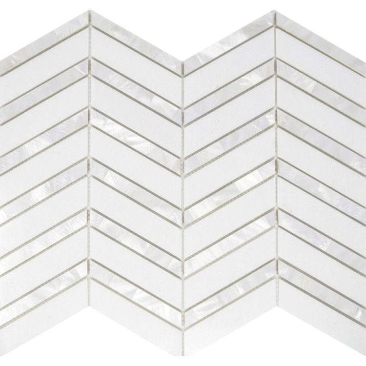 Diana Wave Thassos 11 x 13.75 Mosaic Tile