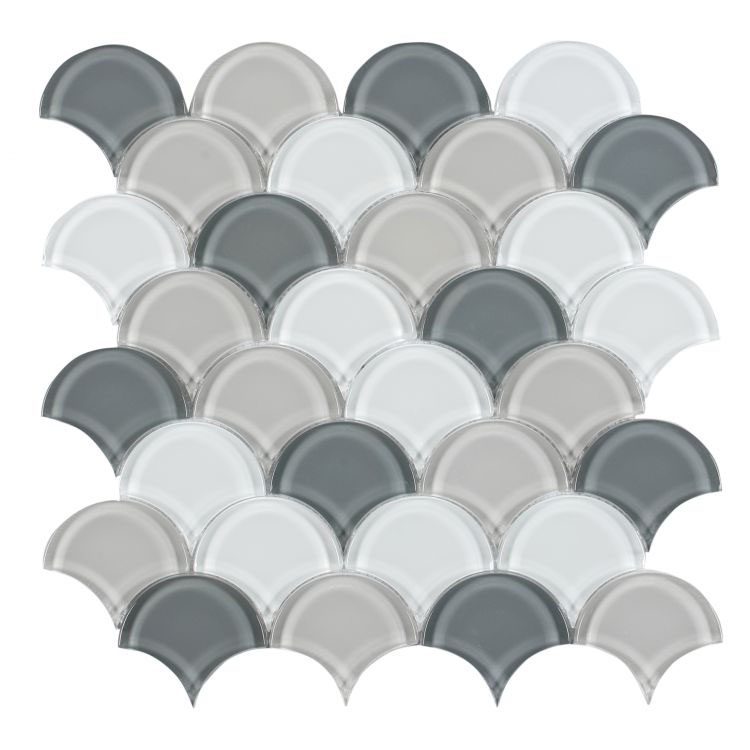 Dragon Scale Earl Grey 12 x 12 Mosaic Tile