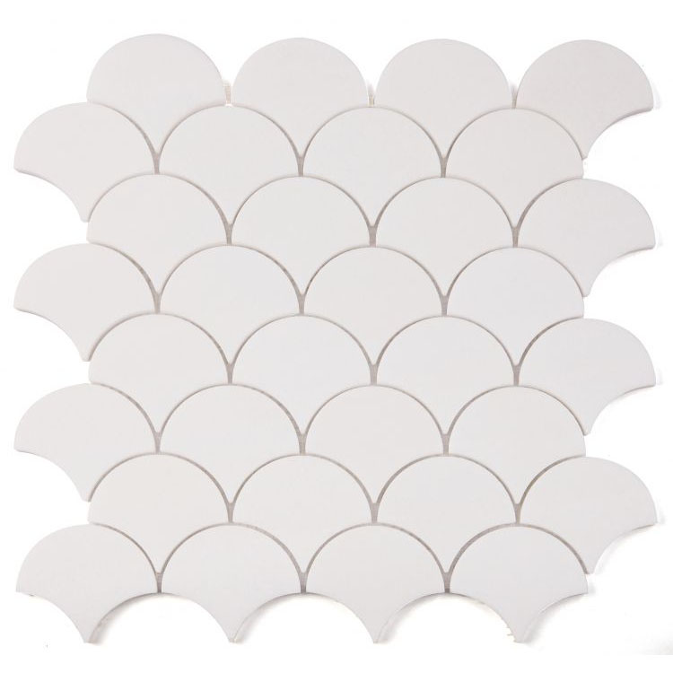 Dragon Scale Thassos 11.75 x 12 Mosaic Tile