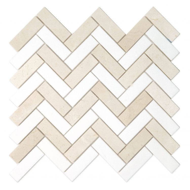 Herringbone Marfil 11 x 12.5 Mosaic Tile