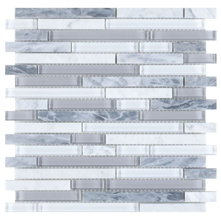 Linear Montage Grey 11.75 x 12 Mosaic Tile