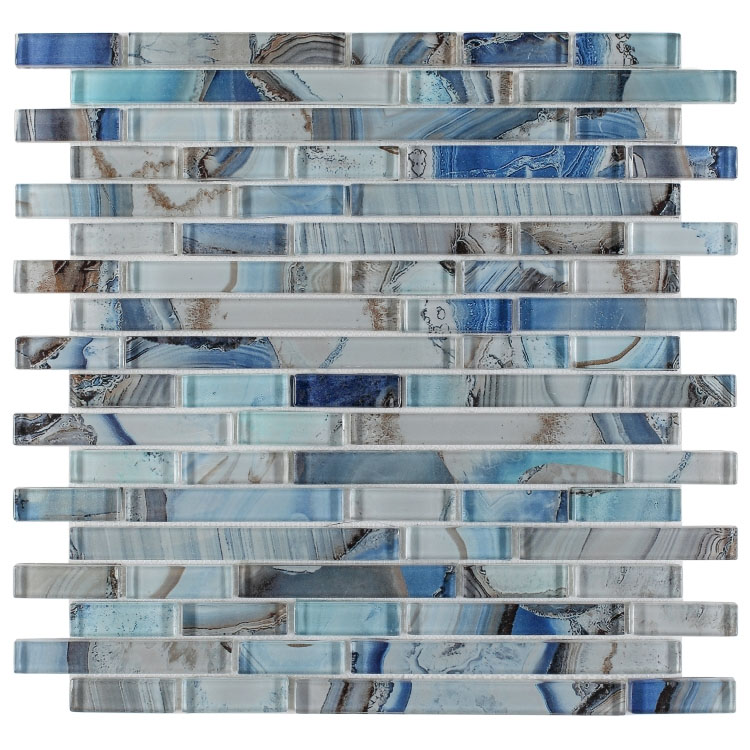 Linear Shell Blue 11.75 x 12 Mosaic Tile