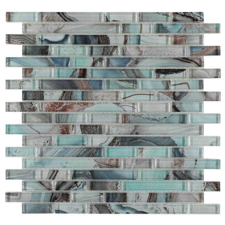Linear Shell Green 11.75 x 12 Mosaic Tile