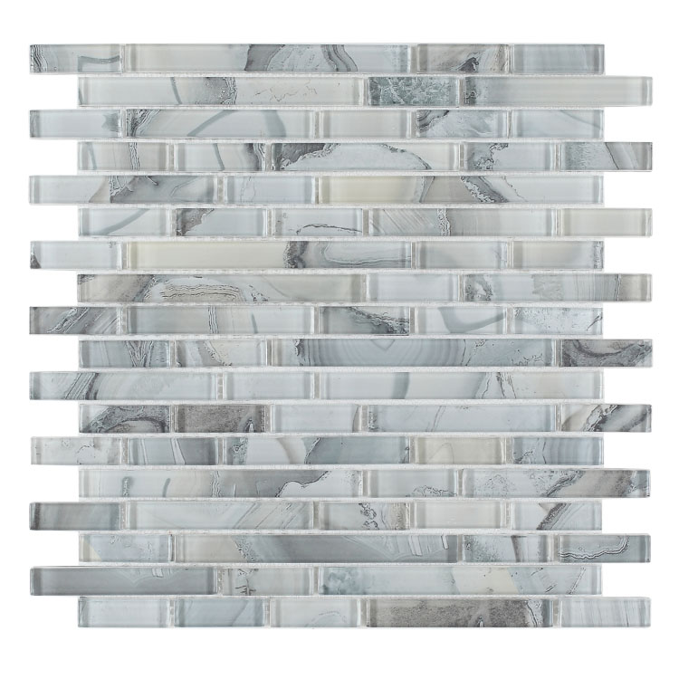 Linear Shell Grey 11.75 x 12 Mosaic Tile