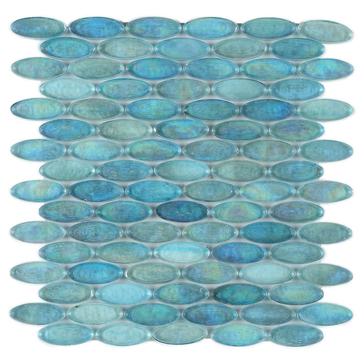 Malibu Turquoise Pebble 11 x 11.50 Mosaic Tile