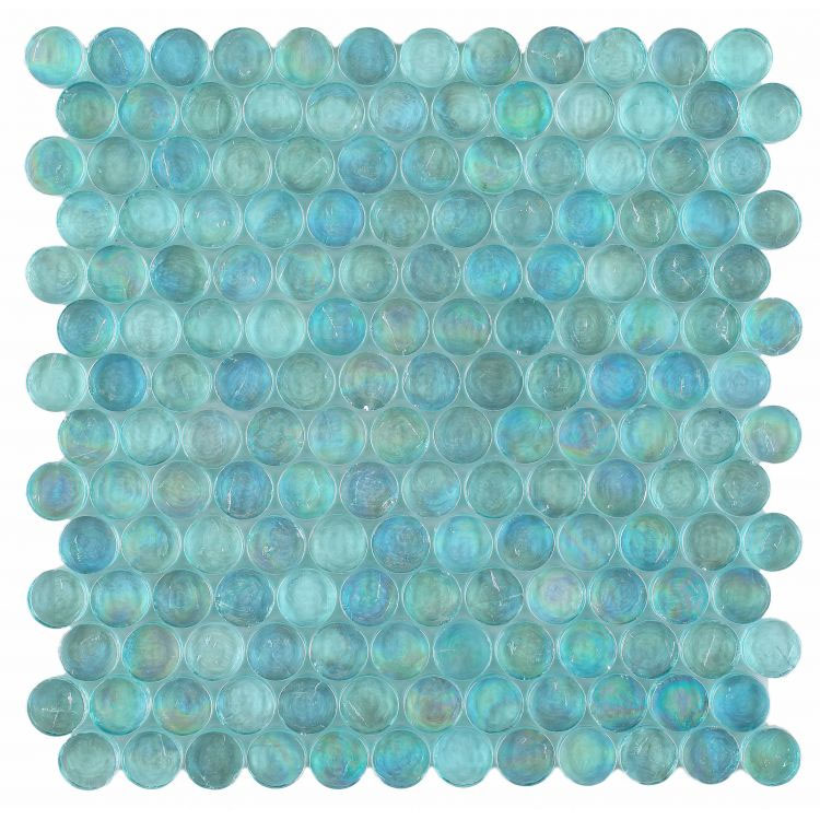 Malibu Turquoise Penny 12.25 x 12.25 Mosaic Tile