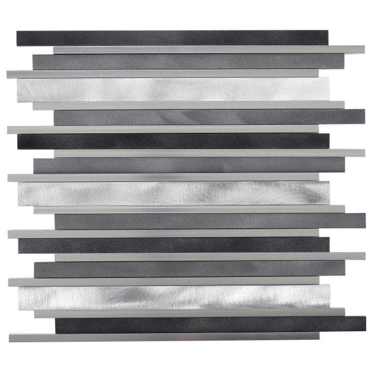 Mythos Grey Stack 12 x 12 Mosaic Tile