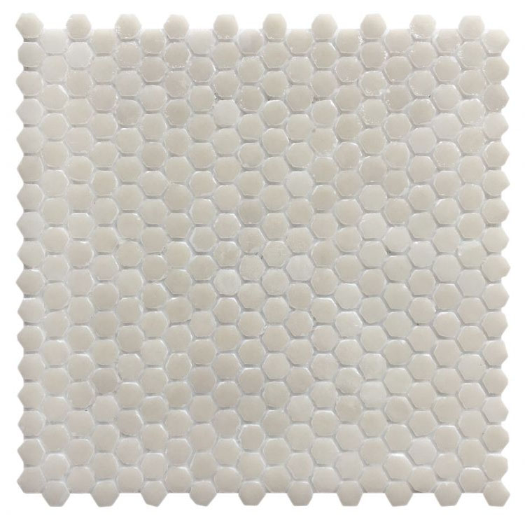 Neutra 01.Bianco Hexagon 11.25 x 11.5 Mosaic Tile