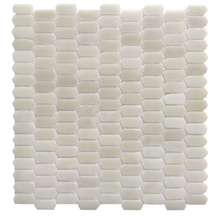 Neutra 01.Bianco Long Hexagon 11.25 x 11.5 Mosaic Tile