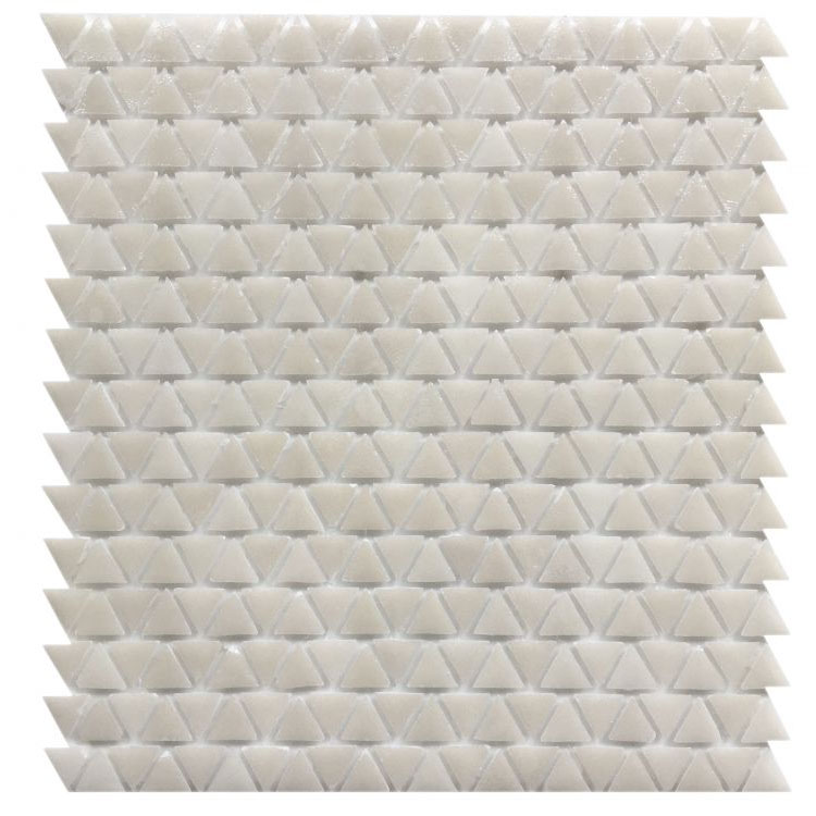 Neutra 01.Bianco Triangle 11 x 12 Mosaic Tile