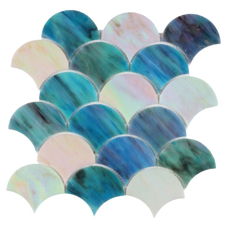 Newport Scale Sky 9.5 x 9.75 Mosaic Tile