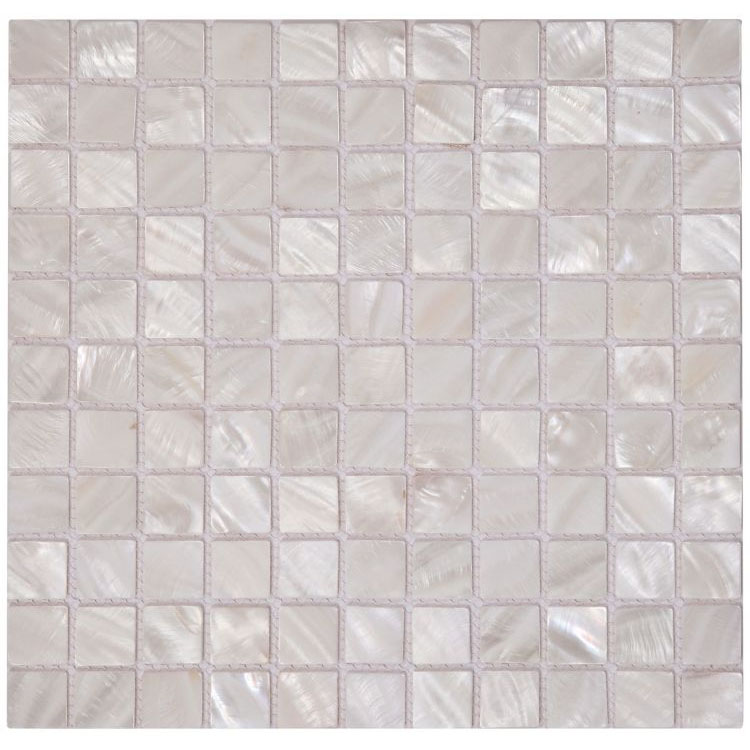 Pearl White Square 11.75 x 11.75 Mosaic Tile