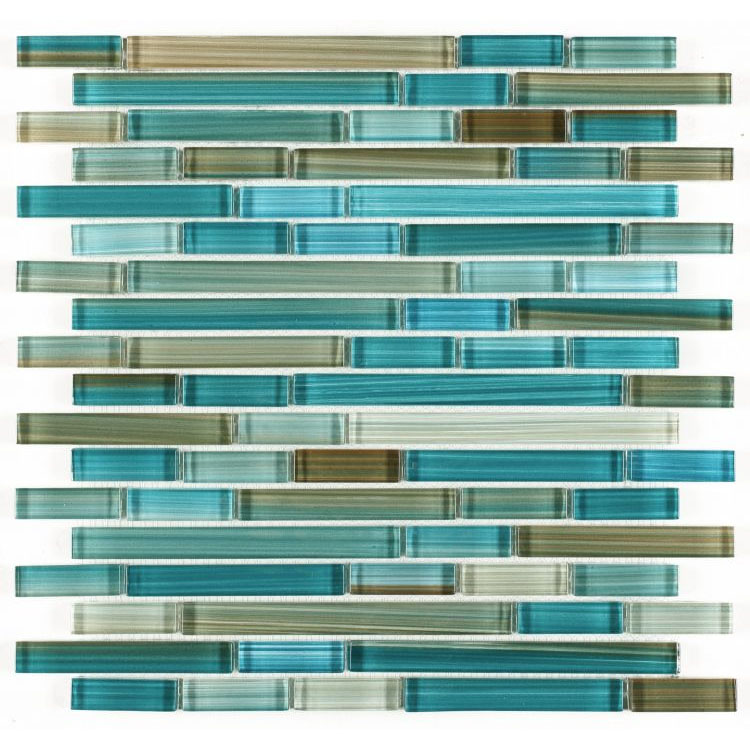 Rain Turquoise 11.75 x 12 Mosaic Tile
