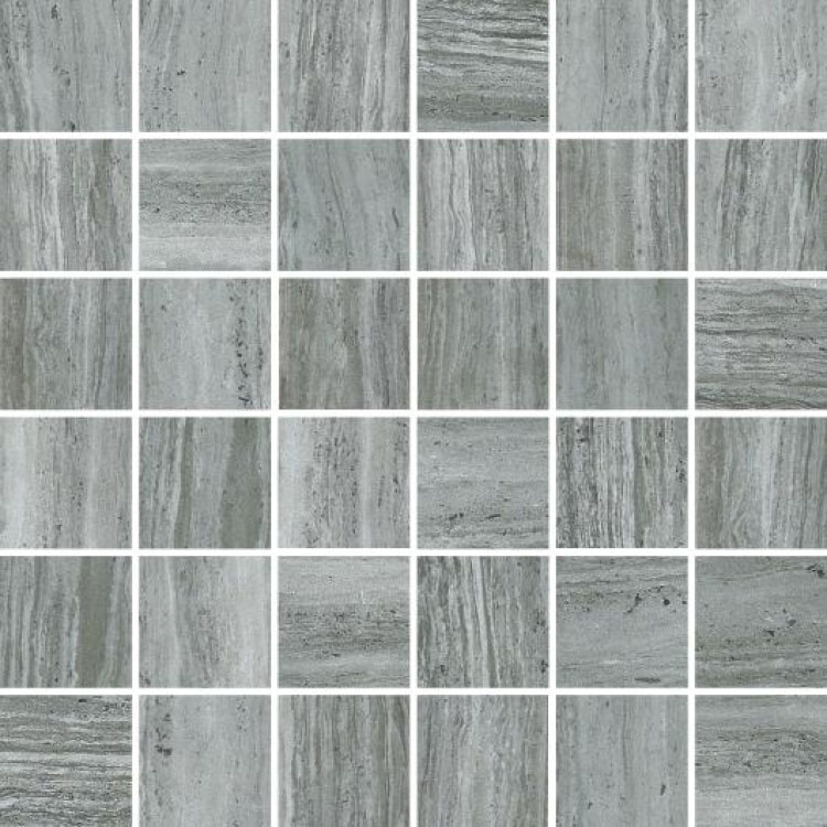 River Grey Matte Square Mosaic 12 x 12 Mosaic Tile