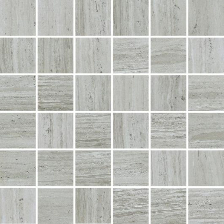River Silver Square Matte Mosaic 12 x 12 Mosaic Tile