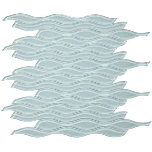 Water Turquoise 11.5 x 12.25 Mosaic Tile